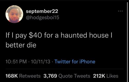 $40 haunted house tweet