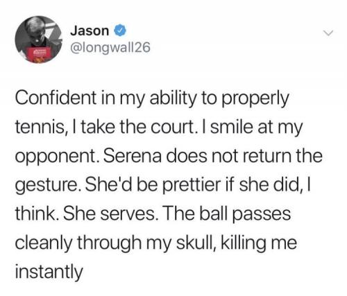 Serena's killer serve tweet