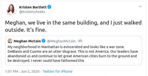 Manhattan war zone tweet